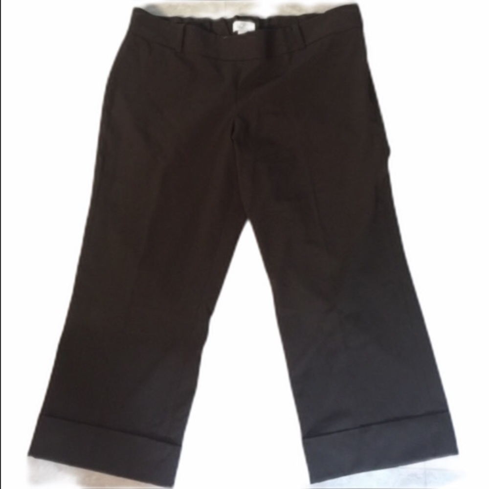 Maternity Loft Brown Cuffed Capri 12